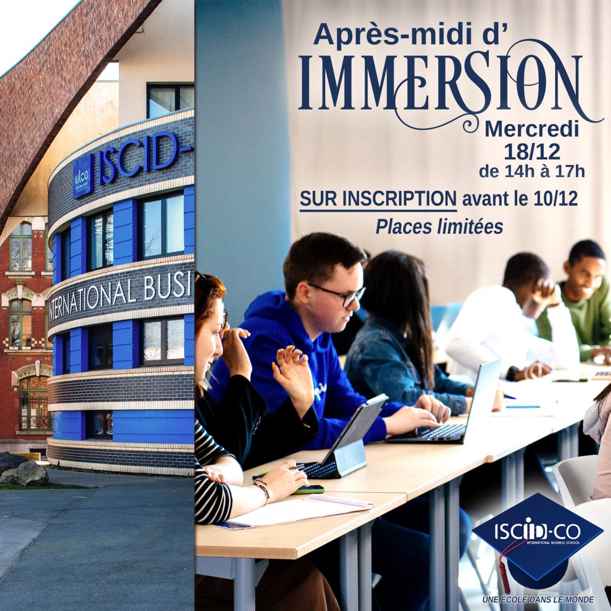 Immersion du 18/12 : inscriptions ouvertes jusqu'au 09/12 inclus