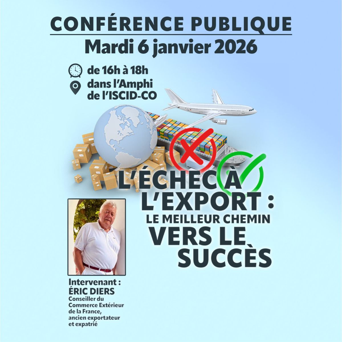 Conférence publique d'Éric DIERS le 6/01/26 : L'échec à l'export, le meilleur chemin vers le succès