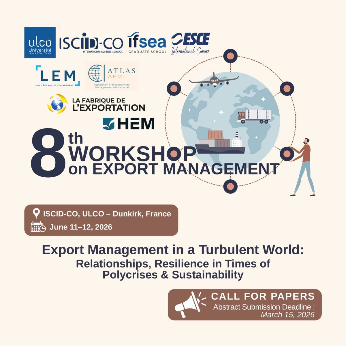 8th Workshop on Export Management (Call for Papers - deadline : March 15, 2026)